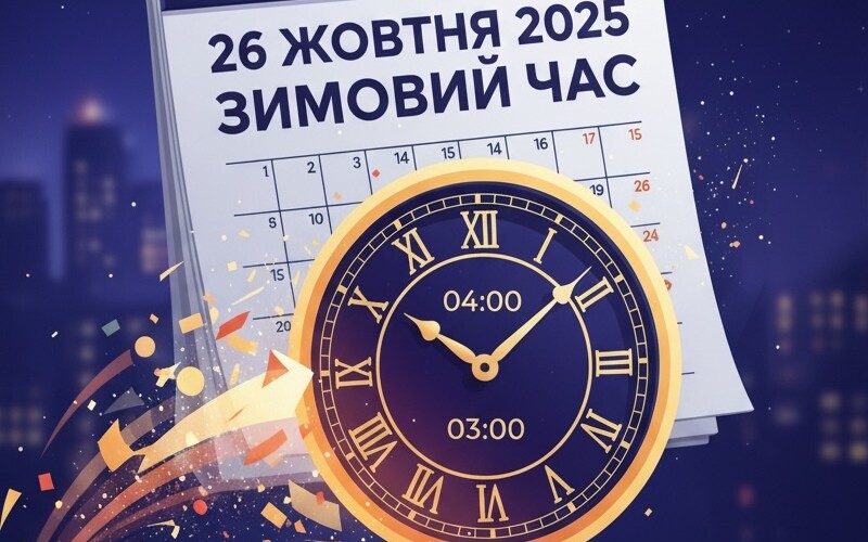 Переведення годинників 26 жовтня: зимовий час-2025
